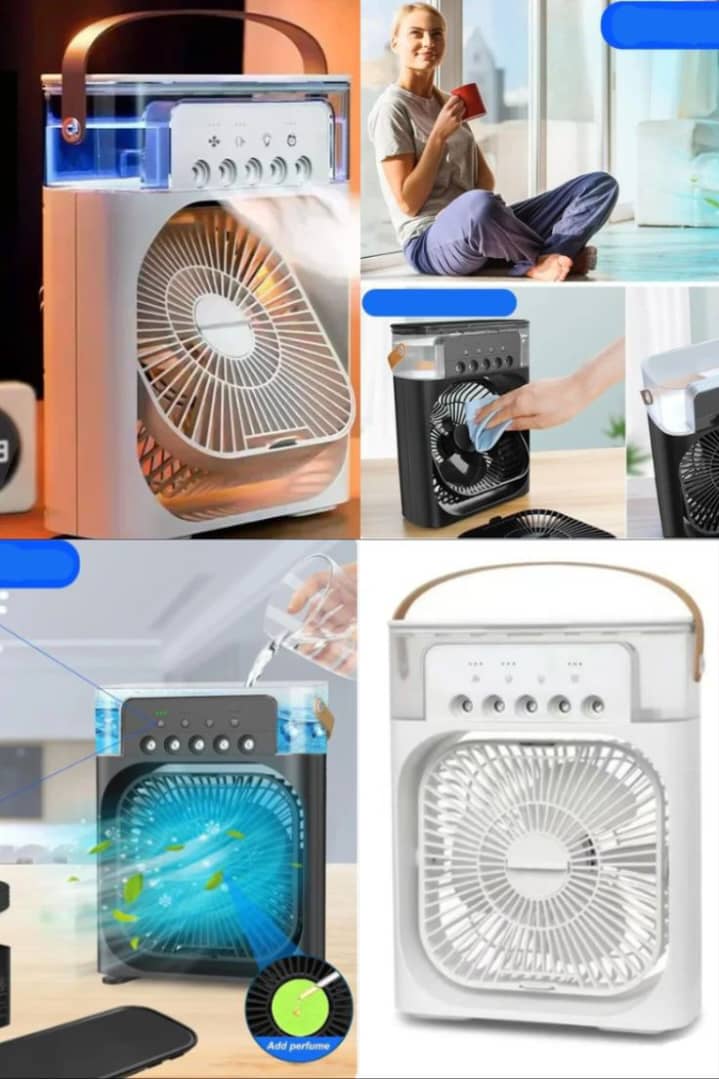 Ventilateur Brumisateur Vert Portable - Détruis la Chaleur en 3s !